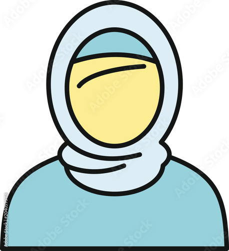 Obraz na plátně Muslim woman wearing a hijab, representing diversity, religion, and modesty
