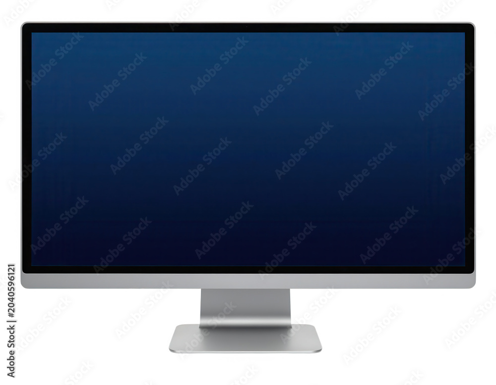 Fototapeta premium Modern Computer Monitor with Blank Screen Isolated