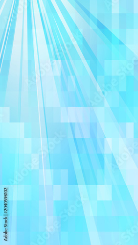 青い光の背景 　青い集中線のイラスト