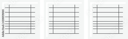 Canvastavla Grids with Horizontal and Vertical Lines on a White Background Featuring Grid, G