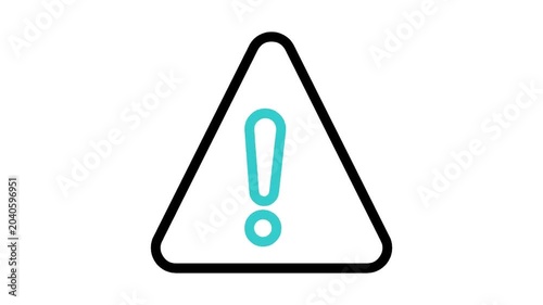 Animated Warning Caution Alert Danger Exclamation Sign Icon Loop