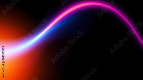 Glowing neon wave vibrant abstract background blue