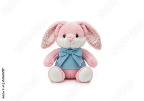 Easter bunny with eggs cartoon illustration isolated toy celebrating Easter spring holiday