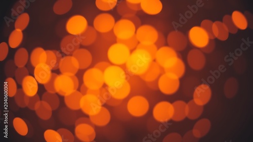 Warm orange circles abstract background bokeh
