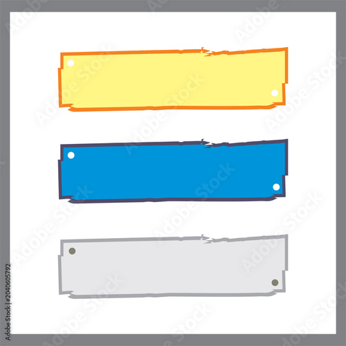 Brush Stroke Banner Template Set