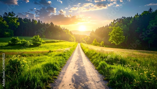 Road sun scenic