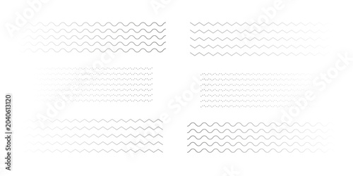 Obraz na płótnie abstract Waves lines with editable stroke