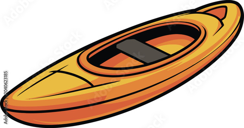 Cute cartoon a illustrator vector kayak