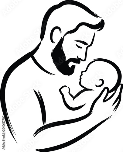 father and baby