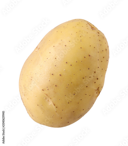 Canvastavla Unpeeled raw potato isolated, transparent PNG, PNG format, single