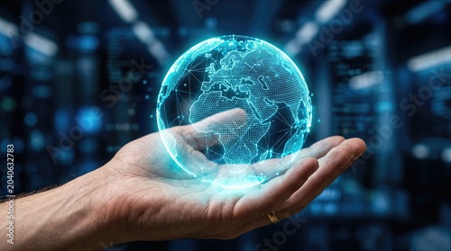 Exploring global connectivity through digital innovation virtual world interactive content futuristic environment close-up perspective technological concept