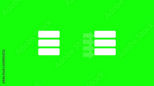 Dynamic data processing and information exchange animation showing digital migration between abstract storage units on green screen