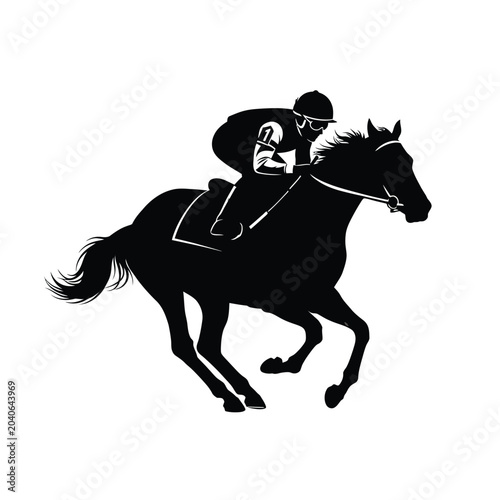 Jockey riding a horse during a race