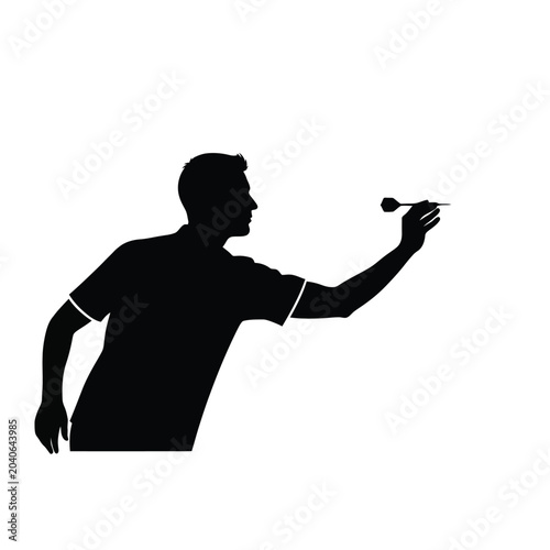 man throwing dart