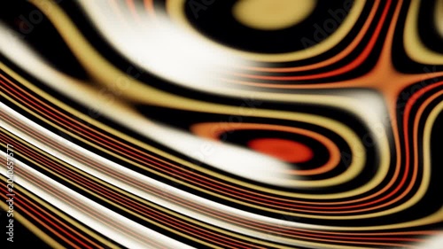 Mesmerizing Abstract Fluid Ink Flow on Deep Black, Premium 3D Motion Graphics Background Infinite Loop