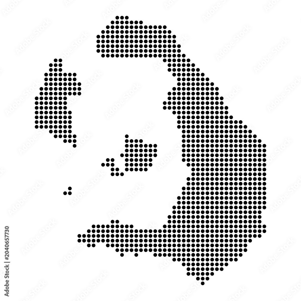 Obraz premium Santorini island map symbol shape, travel web flat concept icon vector illustration .