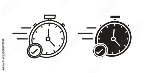 Tableau sur toile quick response icon linear pictogram