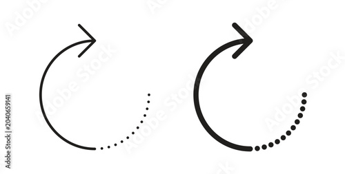 Tableau sur toile Rotate right icon linear pictogram