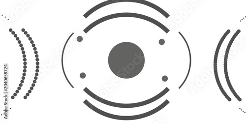 Cuadro en lienzo abstract minimalisist Photonics сolor line icon,black creative white set dynamic
