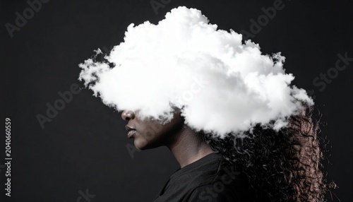 Cloud Head Imagination Surreal Artistic Visuals