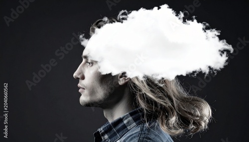Cloud Head Imagination Surreal Artistic Visuals