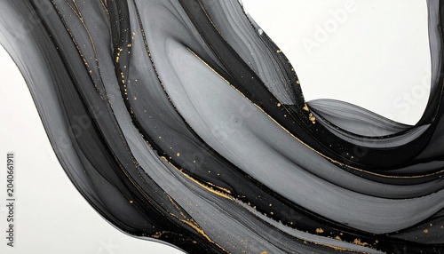 Abstract Waves Dark Golden Elegant Visuals