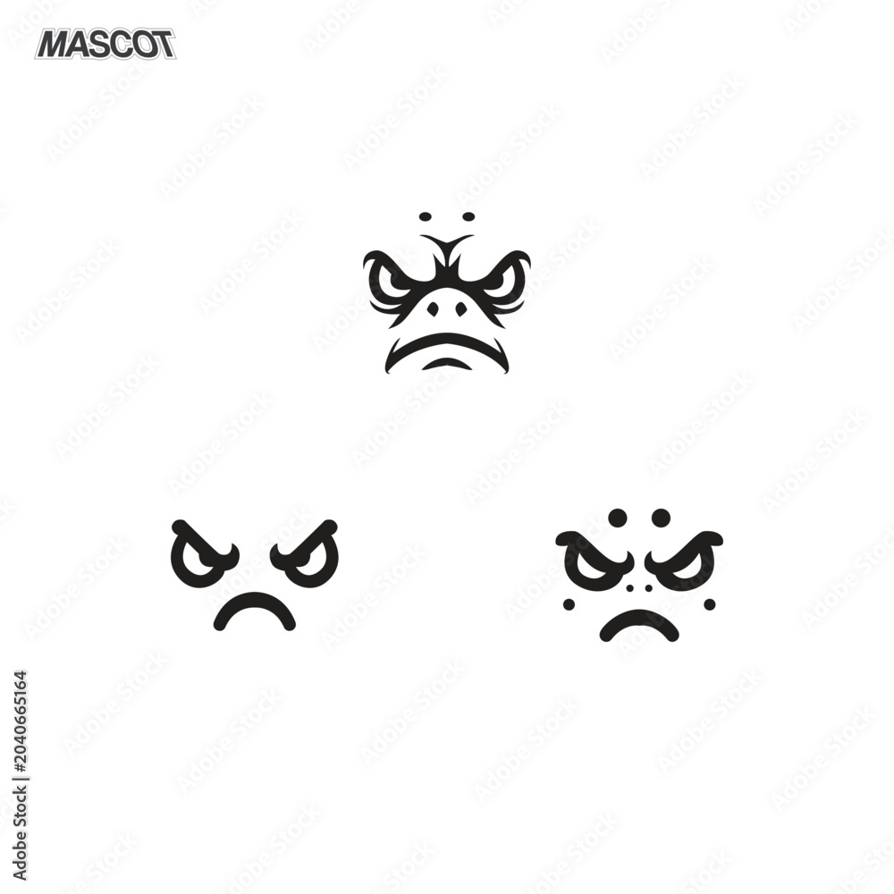 Fototapeta premium Collection expressions face