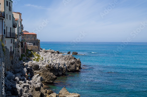 Cliffside Buildings Overlooking The Sea