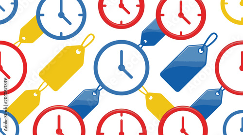 Foto Clocks and Tags Time Management.