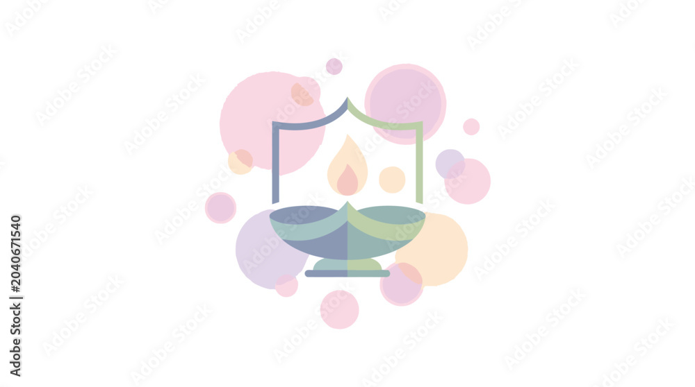 Fototapeta premium Colorful abstract scale icon design.