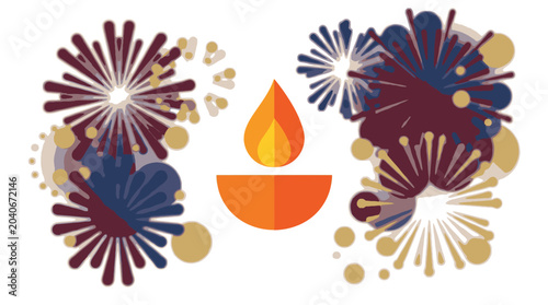Canvastavla Diwali Festival Of Lights Symbol.