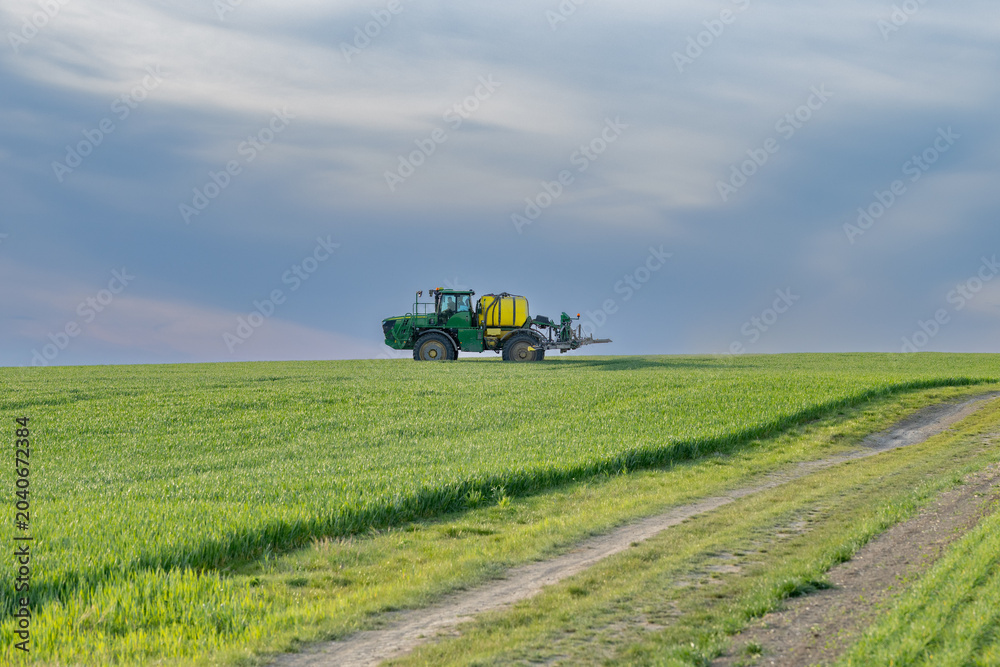 Fototapeta premium Beautiful Summer Landscape of Rural Czech Republic, Authentic Czech Countryside, Traditional Village Scenery, Green Fields, Rolling Hills and Peaceful Nature in Central Europe