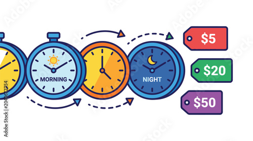 Photos Stopwatch Timers with Price Tags.