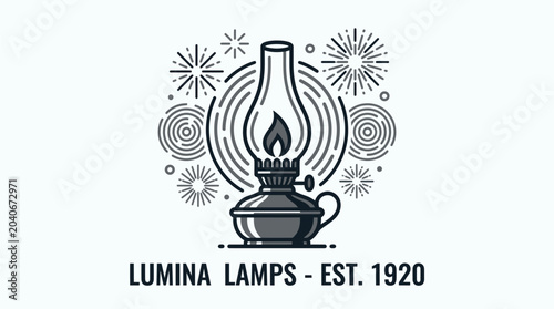 Canvastavla Vintage kerosene lamp with flame 1.