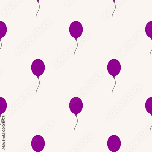 Seamless pattern of simple flat balloon illustration