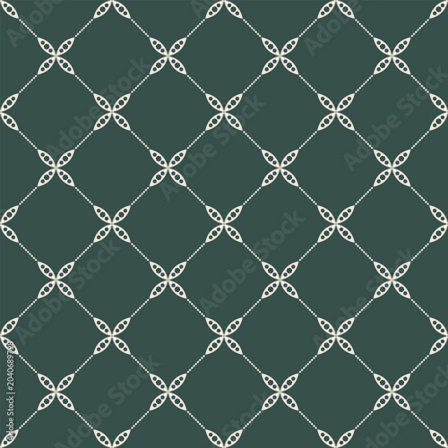 Seamless pattern of simple flat floral