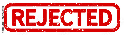 Bild auf Leinwand REJECTEDのスタンプ風アイコン｜却下・否認・差戻しを示すビジネス用ラベル REJECTED Stamp Style Icon / Rejected and