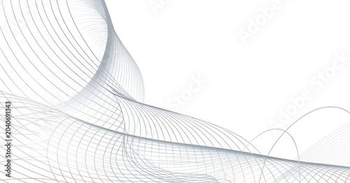 Abstract background with flowing gray lines creating a wavy and modern design on white.