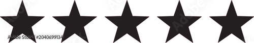 Foto Stars icon features five identical black shapes arranged in a horizontal row for rating purposes