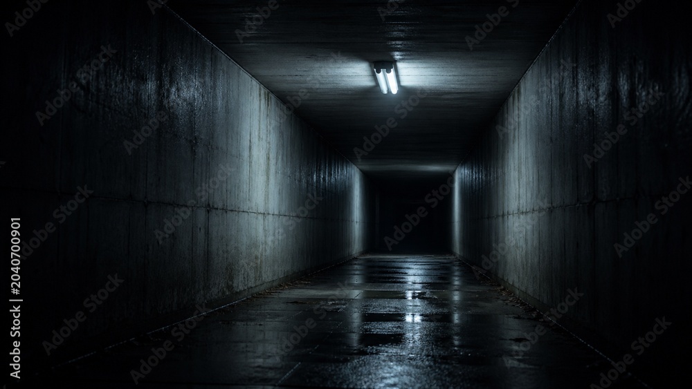 Fototapeta premium Empty Underpass with Fading Light