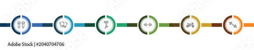 фотографія sport and games icon set with shin guards, boxing glove, motocross, weighted bar
