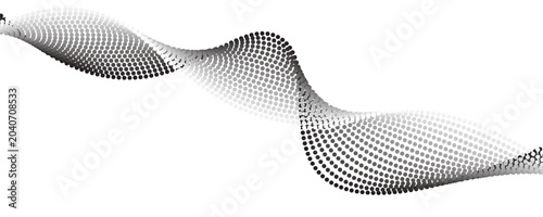 Konstfotografi Dotted wave line pattern