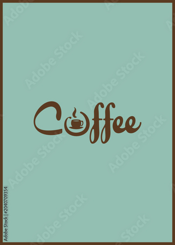Coffee Wordmark Logo with Cup Icon