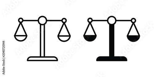 Obraz na płótnie Balance icon outline icons collection. Flat icons