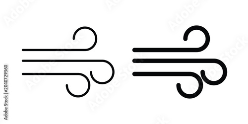 Snow blowing icon outline icons collection. Flat icons