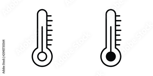 Fotografia Temperature icon outline icons collection. Flat icons