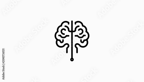 Foto Brain Icon Symbol Mind Concept.