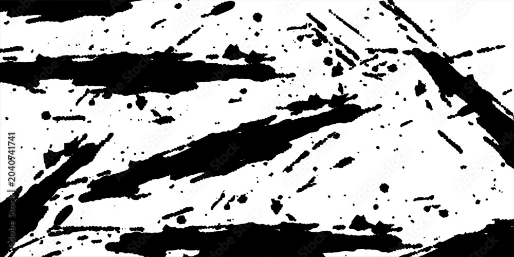Obraz premium Vector black line, grunge brush strokes ink paint isolated on white background.
