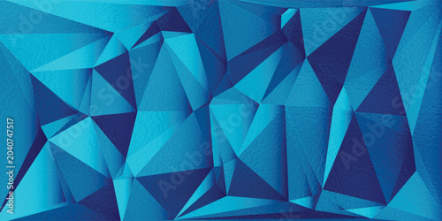 Foto Dynamic abstract blue geometric design concept featuring sharp angles and facete