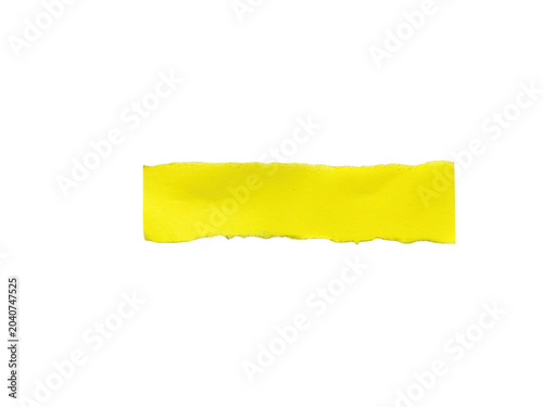 Wavy yellow sticky note with crumpled edges